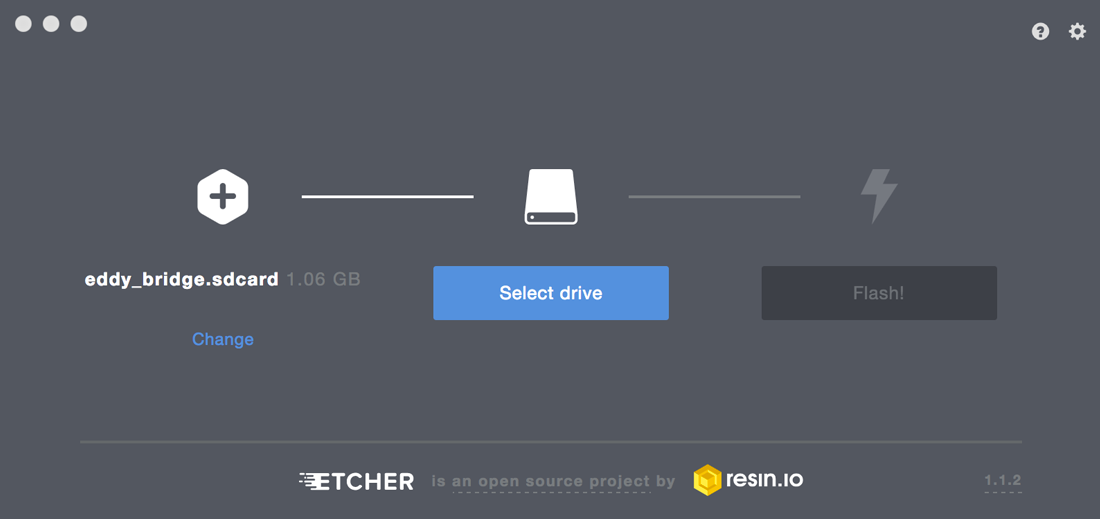 Flashing Eddy Bridge using Etcher